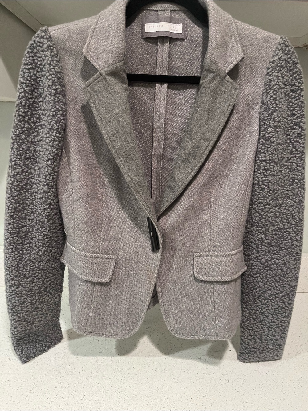 Fabiana Filipinos Wool Cashmere Silk textured Blazer- made in Italy - XS